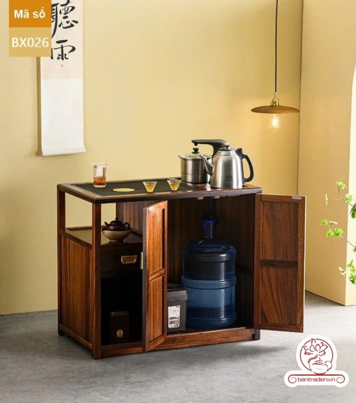 Xe trà di dộng tủ kệ trà kết hợp bàn pha trà đa năng cao cấp BX025