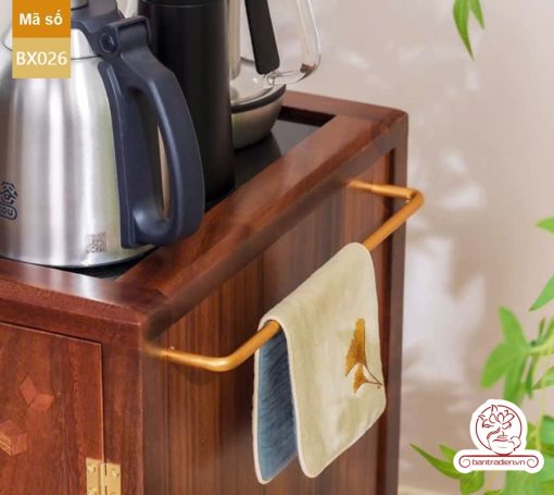 Xe trà di dộng tủ kệ trà kết hợp bàn pha trà đa năng cao cấp BX025