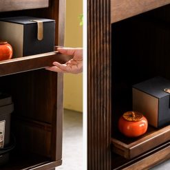 Xe trà di dộng tủ kệ trà kết hợp bàn pha trà đa năng cao cấp BX037