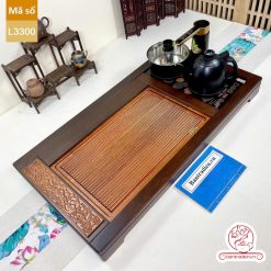 bàn trà điện thông minh đa năng cao cấp gỗ mun L3300
